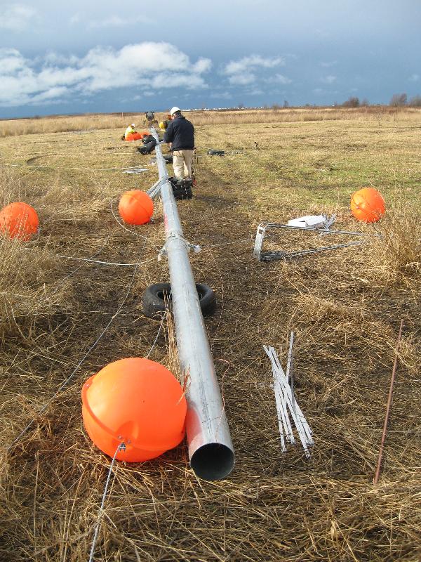 Assembly of Blockhouse Site Anemometer Tower