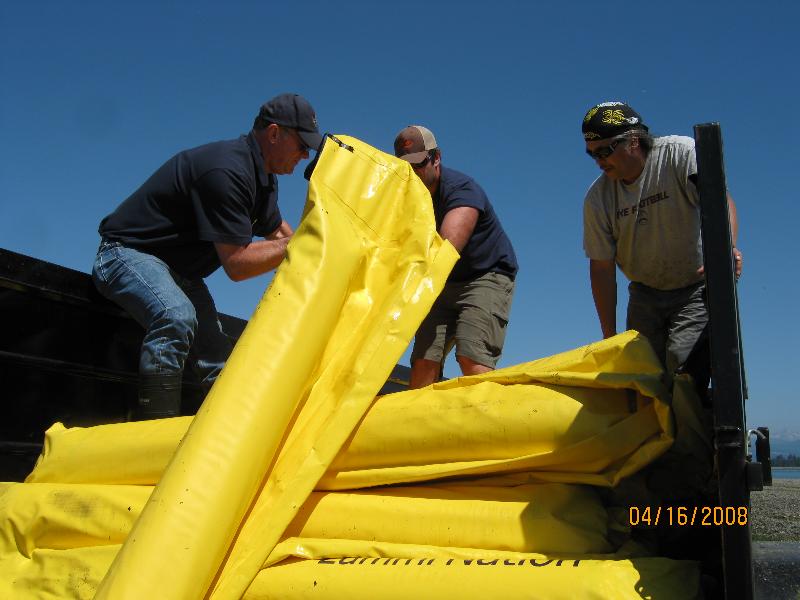 Oil Spill Drill - Loading the Boom