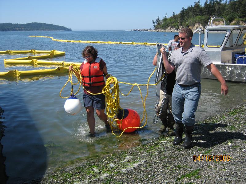Oil Spill Drill - Jean Snyder and Rich Hart (LNPD)