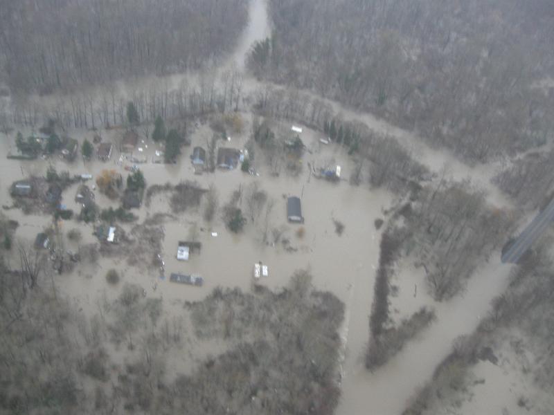 Hazard Mitigation - Aerial Photograph of Flooding