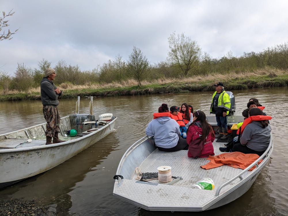 Steve Solomon Sr. teaching the young ones about Chinook