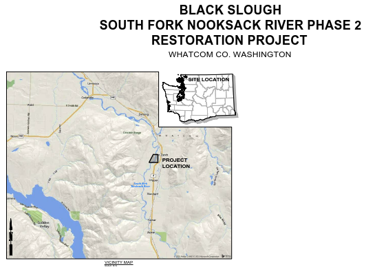 Site map of the Black Slough Reach Restoration Project.
