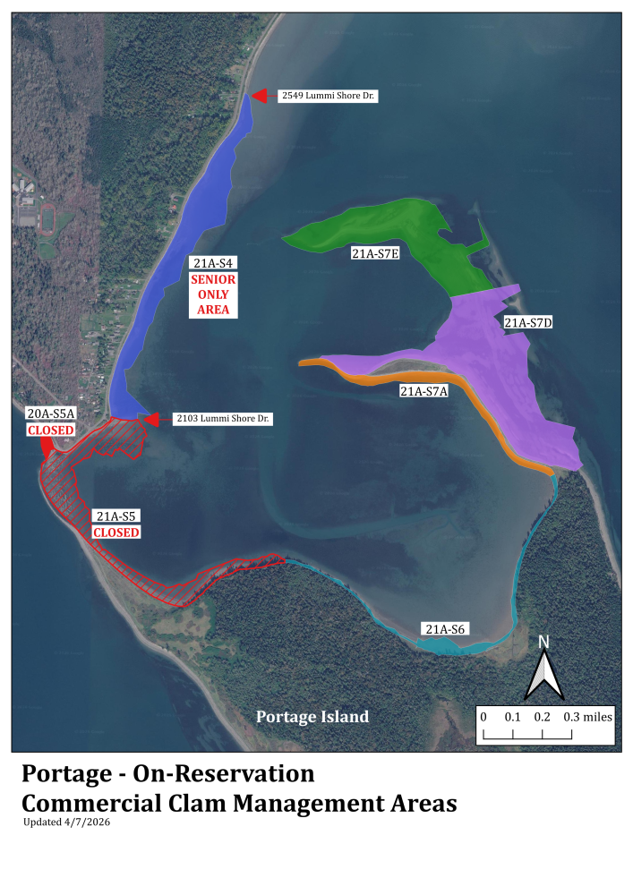 Portage Bay Commercial Clam Management Areas