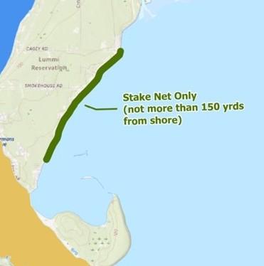Map of Stake Net Permitted Area for 2026 Permits