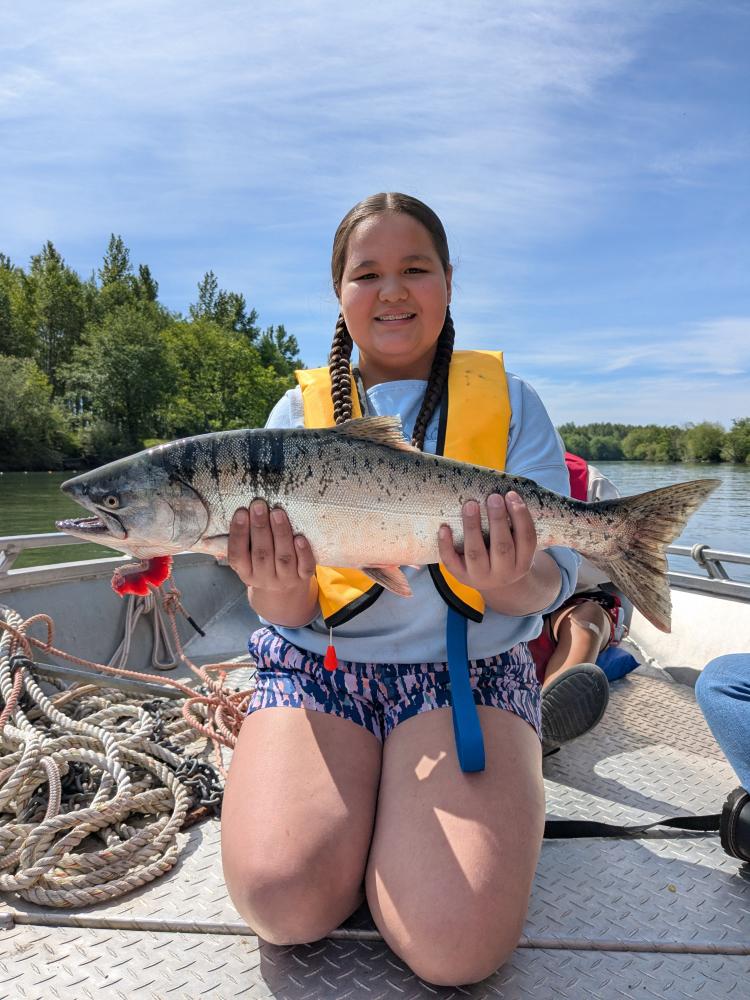 Youth participating in the Tangle Net fishery