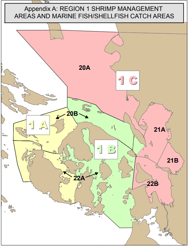Region 1 Shrimp Management Areas