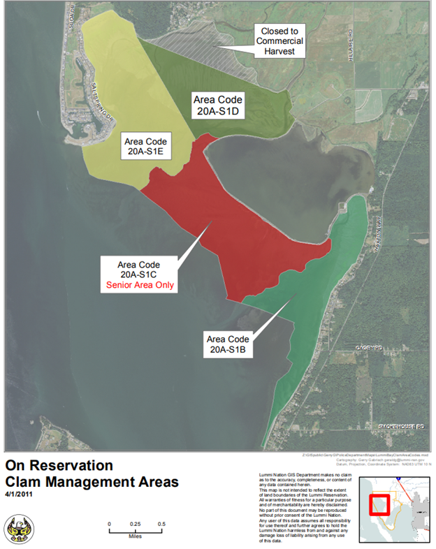 Lummi Bay Clam Management Area Codes