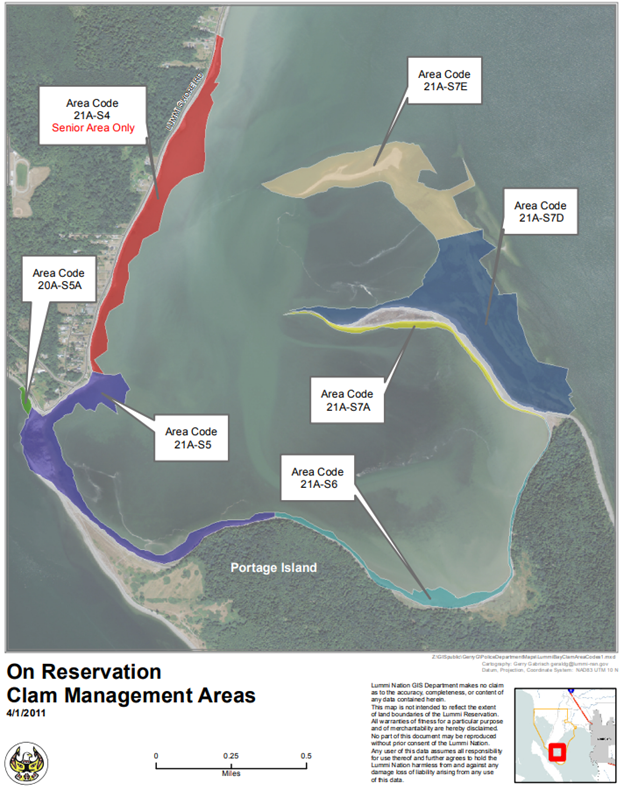 Portage Bay Clam Management Area Codes