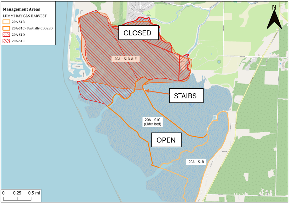 C&S HARVEST - Portion of Lummi Bay closed. Re-opens March 29th.