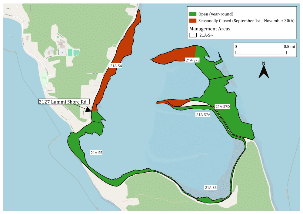 Portage Bay seasonal closure area updated - August 2024