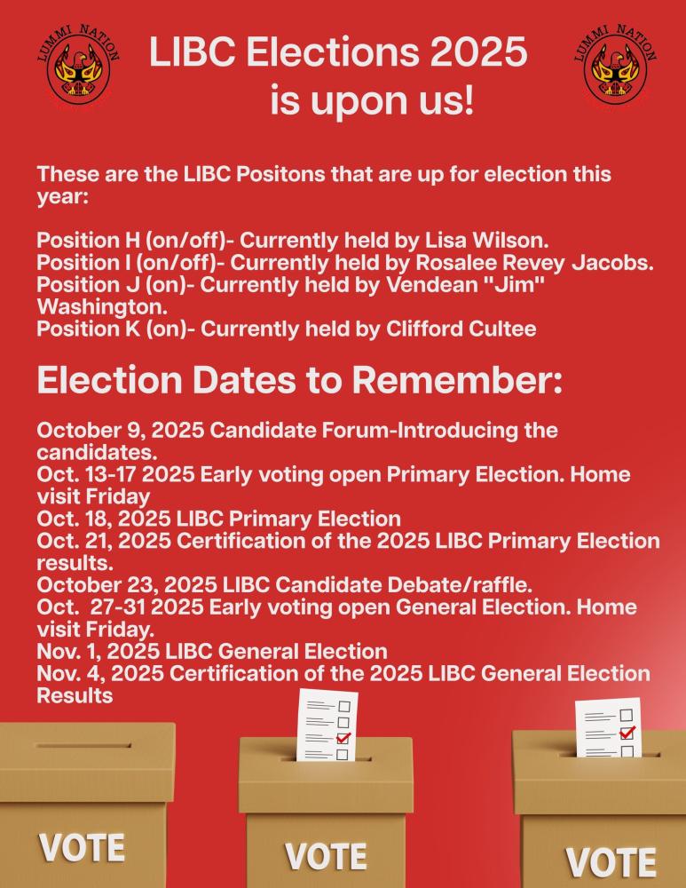2025 LIBC Election Dates ~ Friendly Reminder