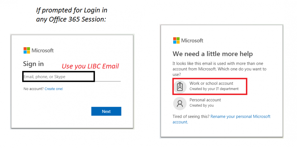 Logging into Office 365